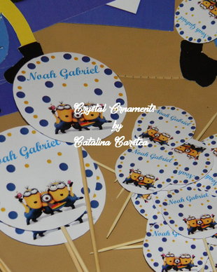 Decoratiuni candy bar/ toppere prajituri Minions