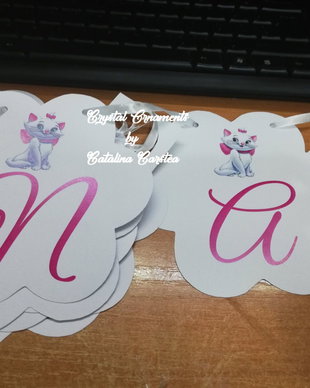 Decoratiuni candy bar/ toppere prajituri pisica Marie