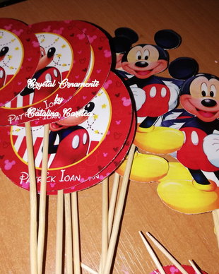 Decoratiuni candy bar/ toppere prajituri Mickey