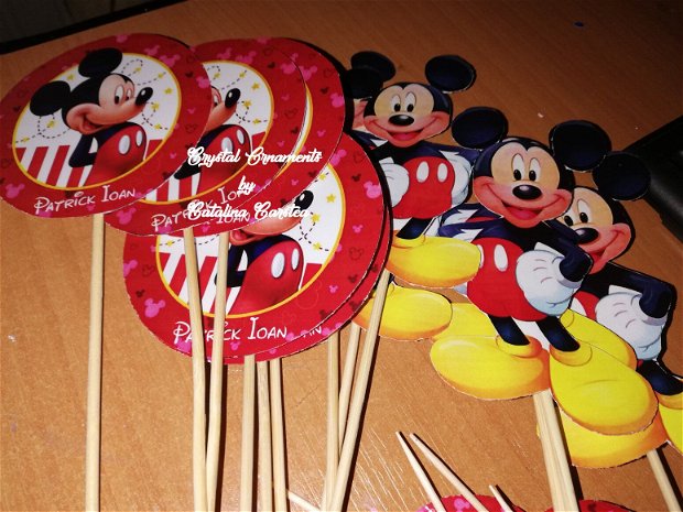 Decoratiuni candy bar/ toppere prajituri Mickey