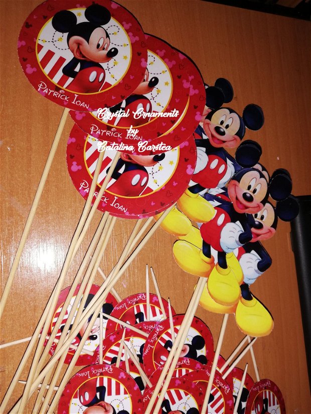 Decoratiuni candy bar/ toppere prajituri Mickey