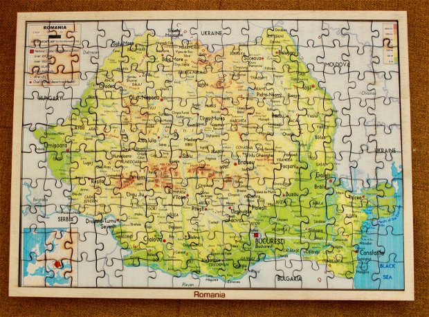 Puzzle de lemn "România"