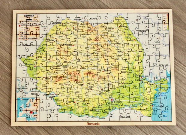 Puzzle de lemn "România"