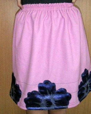 fusta pink wool