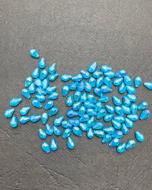 LMS507 - margele sticla bleu cu efect AB