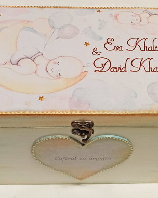 Cufar din lemn personalizabil, 30/20/18 cm sau 40/30/20 cm