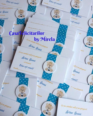 Plic pentru bani tematica ursulet/ Place card
