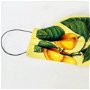 masca textila ( galben cu fructe )