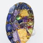 Bijuterii argint 925 cu mozaic din lapis lazuli, charoit, peridot, granat, ametist