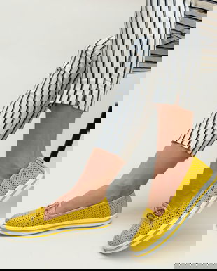 Espadrile Casual Valeria Galbene