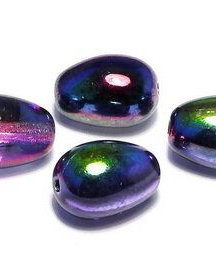 Margele din sticla, lacrima, 11x8 mm, Crystal Magic Blue - 00030-95100