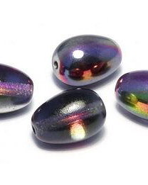 Margele din sticla, lacrima, 11x8 mm, Crystal Magic Purple - 00030-95500