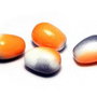 Margele din sticla, lacrima, 11x8 mm, Chalk White Funky Copper - 00030-95301