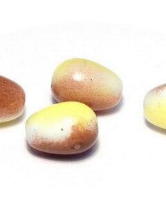 Margele din sticla, lacrima, 11x8 mm, Chalk White Funky Green - 00030-95401