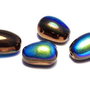 Margele din sticla, lacrima, 11x8 mm, Jet Bronze AB - 23980-14415 28701