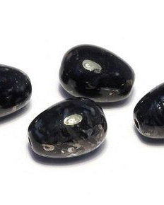 Margele din sticla, lacrima, 11x8 mm, Jet Picasso - 23980-43400
