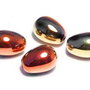 Margele din sticla, lacrima, 11x8 mm, Jet California Gold Rush - 23980-98542
