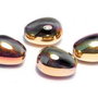 Margele din sticla, lacrima, 11x8 mm, Jet California Pink - 23980-98544