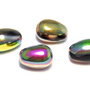 Margele din sticla, lacrima, 11x8 mm, Jet California Blooming Meadow - 23980-98546