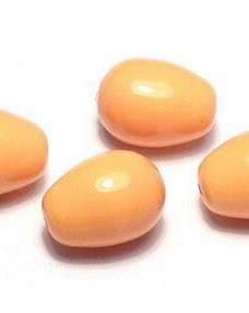 Margele din sticla, lacrima, 11x8 mm, Pumpkin - 48874