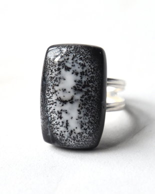 Inel din Argint 925 cu opal dendritic