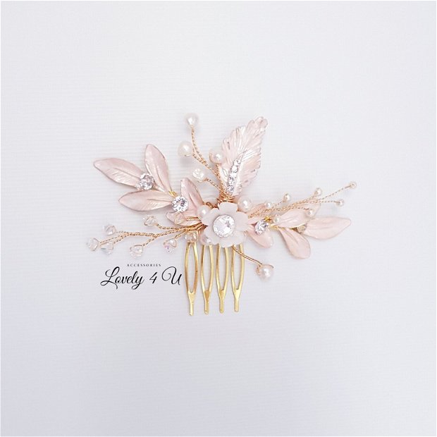 WENDY *Accesoriu Floral cu perle și cristale Swarovski- Colecția de lux