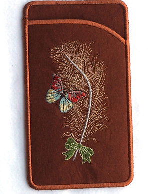 Husa Telefon sau Ochelari Model Pana cu Fluture