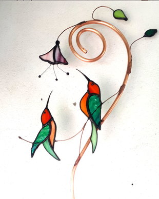 Colibri vitraliu