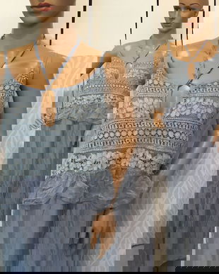 ROCHIE LUNGA MATASE NATURALA SI DANTELA BUMBAC