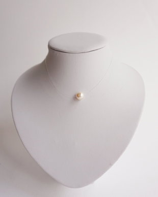 Colier / choker transparent cu perla Swarovski