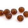Cristale din sticla, rondelle, 8x6 mm, maro