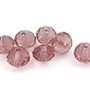 Cristale din sticla, rondelle, 8x6 mm, rosy brown