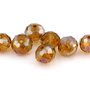 Cristale din sticla, rondelle, 10x7 mm, maro
