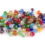 Cristale din sticla, rondelle, 3.5x4 mm, mix