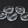 Cristale din sticla, oval plate, 16x13 mm, fatetate, transparente