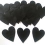 Inimioare negre decupate din imitatie piele