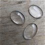 Cabochon sticla transparenta, 25x18 mm