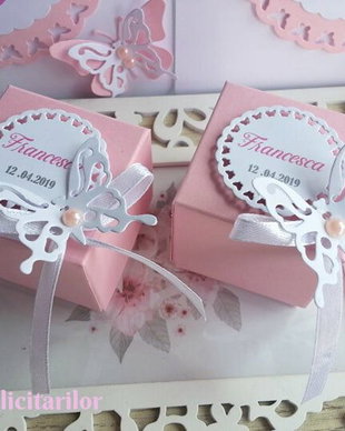 Cutii marturii cu fluture