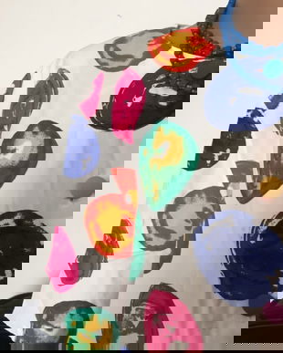 Bluza vintage style cu buline mari