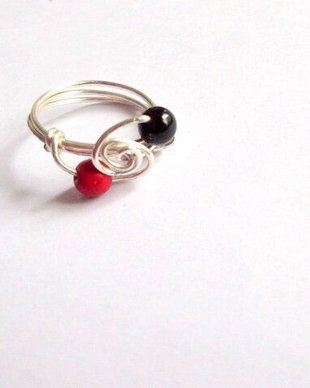 inel cu howlite  si onix 36487