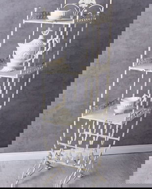 Raft mare din fier forjat antik white