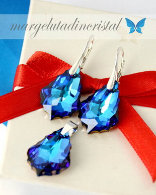 Set Swarovski / Baroque / Heliotrope / Argint 925