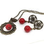 Set/colier si cercei /red seashell