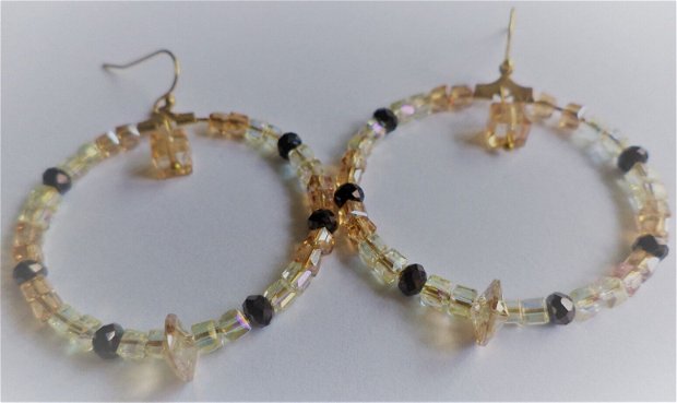 Cercei cristal tip swarovski - cercei hoop earrings