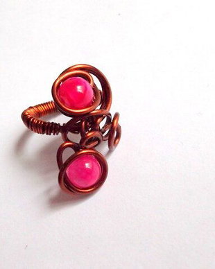inel agate fucsia 36498