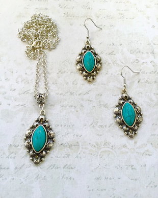 Set boho turcoaz