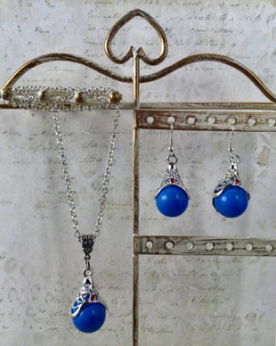 Set Nepalez albastru
