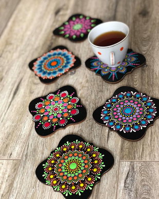 Suport pahare / cani - Mandala Art