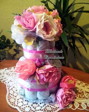 Tort de pampersi inflorat