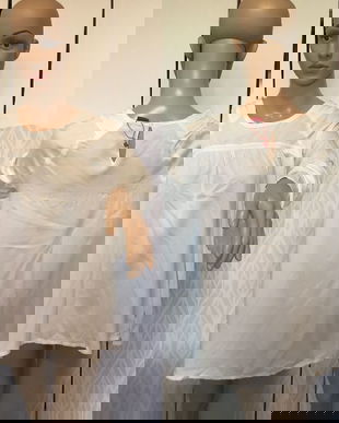 S.OLVIER BLUZA ALBA PANZA BRODERIE MARGELE